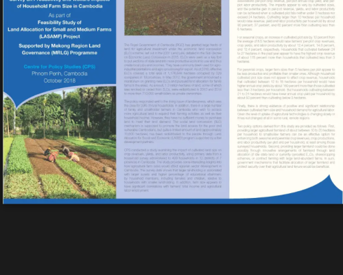 Policy Brief 01 (2018) Survey on Productivity and Welfare Impacts of Household Farm Size in Cambodia_ENG